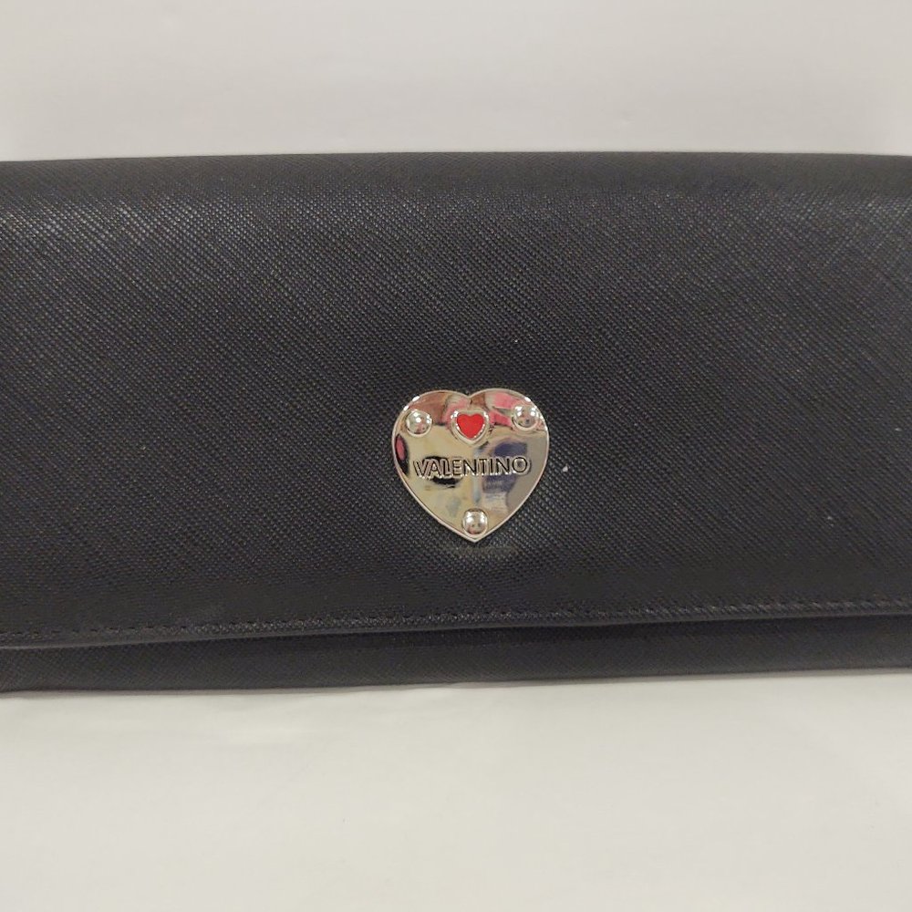 Mario Valentino Heart Wallet - Black